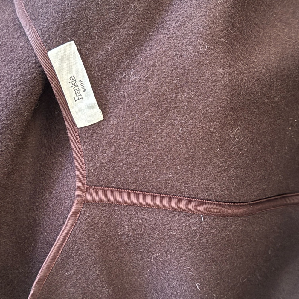 The Frankie Shop Wool Shawl Wrap Coat - Picture 4 of 5